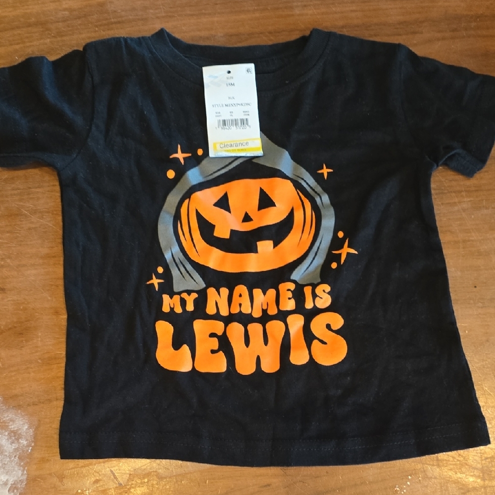 Target My Name Is Lewis Jack O Lantern T Shirt 18 Months